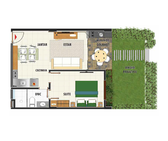 Planta Maui Beach Residence - Bloco Kekepa