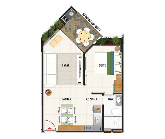 Planta Maui Beach Residence - Bloco Lehua